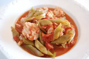 Green Bean and White Fish Stew