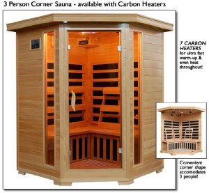 3 Person Sauna Corner Fitting Infrared FIR FAR 7